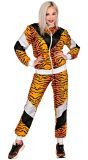 Oranje Tijgerprint 80's Trainingspak