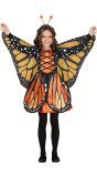 Oranje Vlinder Kostuum Kind met Vleugels