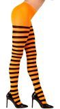 Oranje Zwart Gestreepte Panty