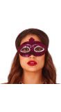 Paars Oogmasker met Zilver Pailletten