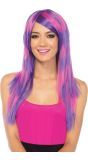 Paars Roze Cheshire Pruik