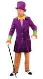 Paars Willy Wonka Kostuum Heren