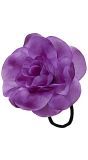 Paarse Bloem Haarelastiek