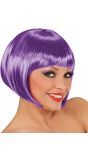 Paarse Boblijn Pruik
