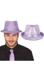 Paarse Feesthoed met Pailletten