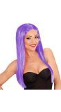 Paarse Glamour Pruik