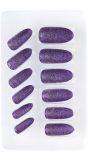 Paarse Glitter Nagels