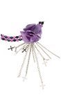 Paarse Gothic Choker met Bloem