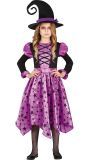 Paarse Heks Sterren Jurk Meisje