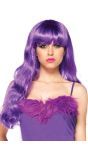 Paarse Krullen Pruik