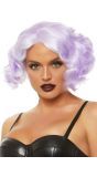 Paarse Krullende Bob Pruik