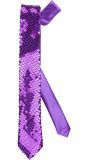 Paarse Pailletten Stropdas Luxe