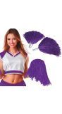Paarse Pom-Pom set Cheerleader 2 Stuks Dames