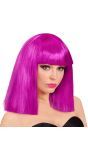 Paarse Showgirl Pruik