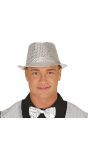 Pailletten Fedora Zilver