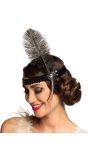 Pailletten Flapper Hoofdband Zwart