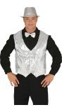 Pailletten Gilet Zilver