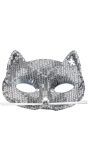 Pailletten Katten Oogmasker Zilver