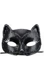 Pailletten Katten Oogmasker Zwart