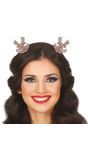 Pailletten Kerst Haarband met Rendiertjes