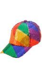 Pailletten Pet Regenboog Dames Heren