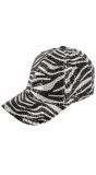 Pailletten Pet Zebra Zilver Dames Heren