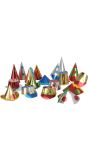 Papieren Metallic Hoedjes Set 36 stuks