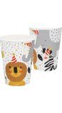 Papieren Safari Bekertjes set Van 8