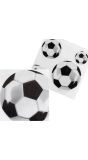 Papieren Voetbal Servetten 20 Stuks