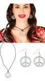 Peaceteken Hippie Sieraden Set