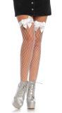 Penny Witte Visnet Kousen met Strik