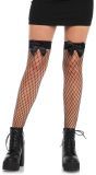 Penny Zwarte Visnet Kousen met Strik