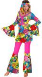 Pink Flower Power Kostuum Dames