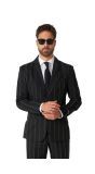 Pinstripe Zwart Maatpak Heren