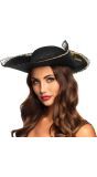 Piraat Fanny Hoed Zwart