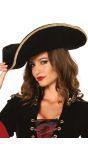 Piraat Hoed met Gouden Rand