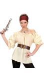 Piraten Blouse Beige