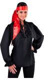 Piraten Blouse Vrouw Zwart