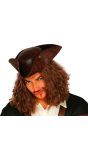 Piraten Bruine Leerlook Hoed