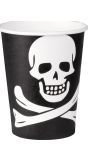Piraten Doodshoofd Papieren Bekertjes 10 Stuks