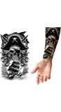 Piraten Plak Tattoo Zwart