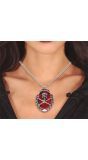 Piraten Robijn Medaillon Ketting