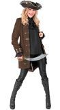 Piraten Steampunk Jas Dames Bruin