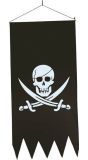 Piratenvlag Banner Zwart