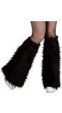 Pluche Beenwarmers Zwart
