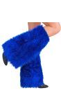 Pluche Blauwe Beenwarmers Carnaval
