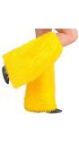 Pluche Gele Beenwarmers Carnaval
