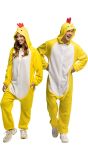 Pluche Kip Onesie Kostuum Volwassenen