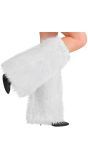 Pluche Witte Beenwarmers Carnaval