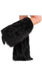 Pluche Zwarte Beenwarmers Carnaval